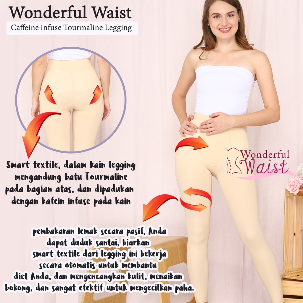 celana legging tourmaline caffeine infuse / celana korset / celana diet / celana pelangsing perut