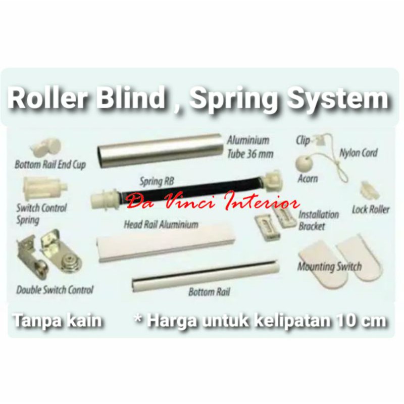 Roller blind spring sistem only tanpa kain