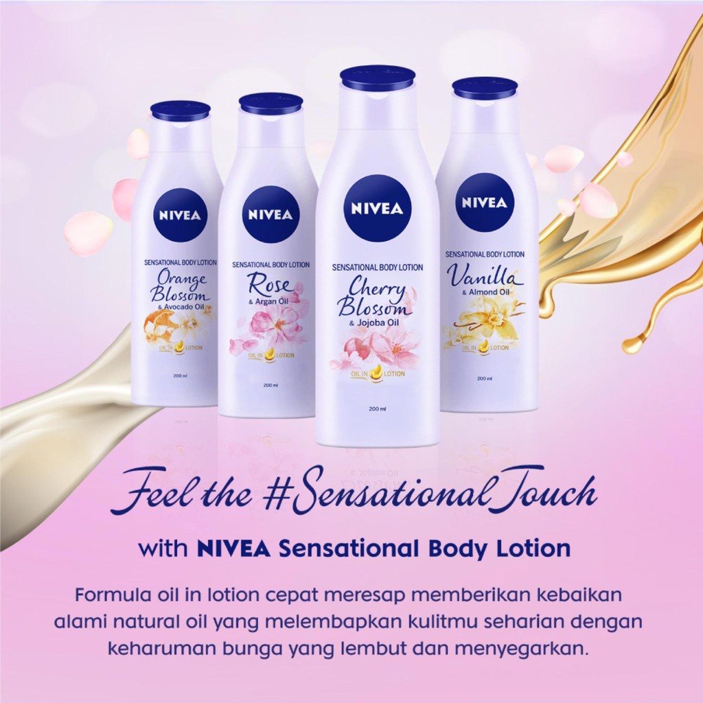 NIVEA Sensational Body Lotion 200ml / Body Whitening - ORANGE AVOCADO