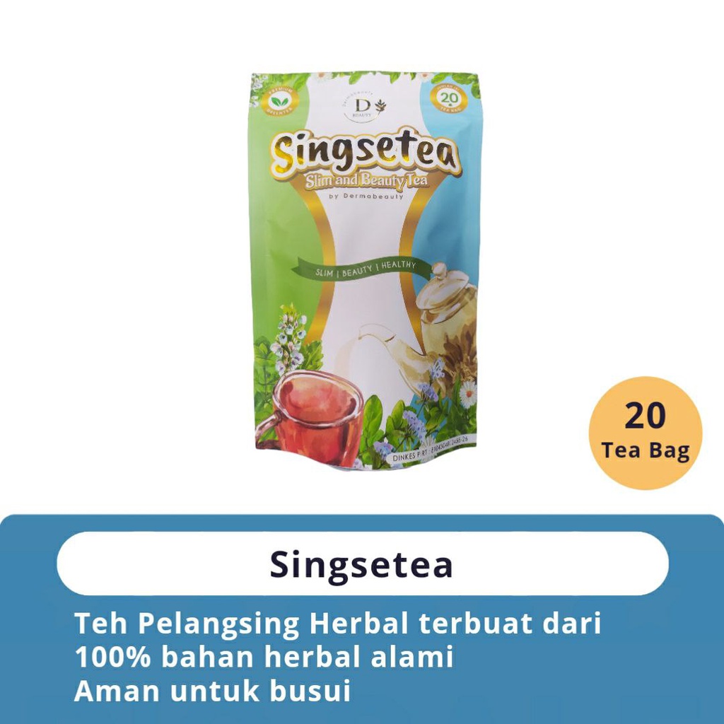 Singsetea Teh Pelangsing Ori Herbal Slim And Beauty Tea Original