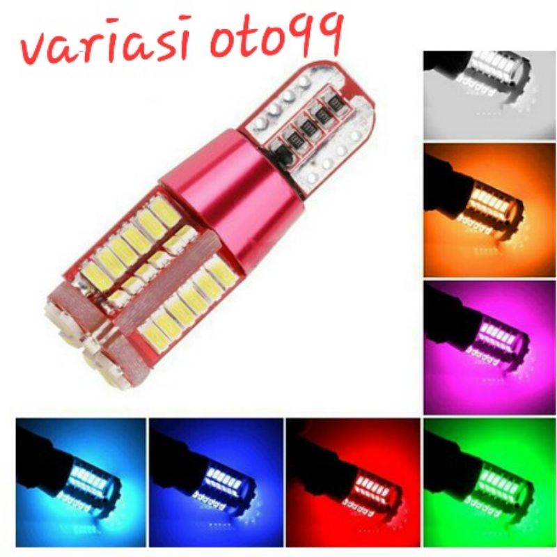 Lampu LED Mobil T10 Sein Senja Tancap Extreme Bright 57 SMD 4041 Canbus