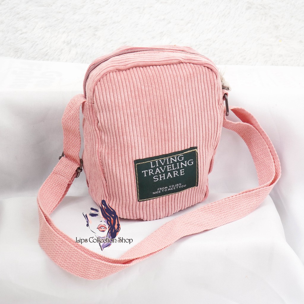 Tas Selempang Wanita Korea Lts Mini Corduray Sling Bag