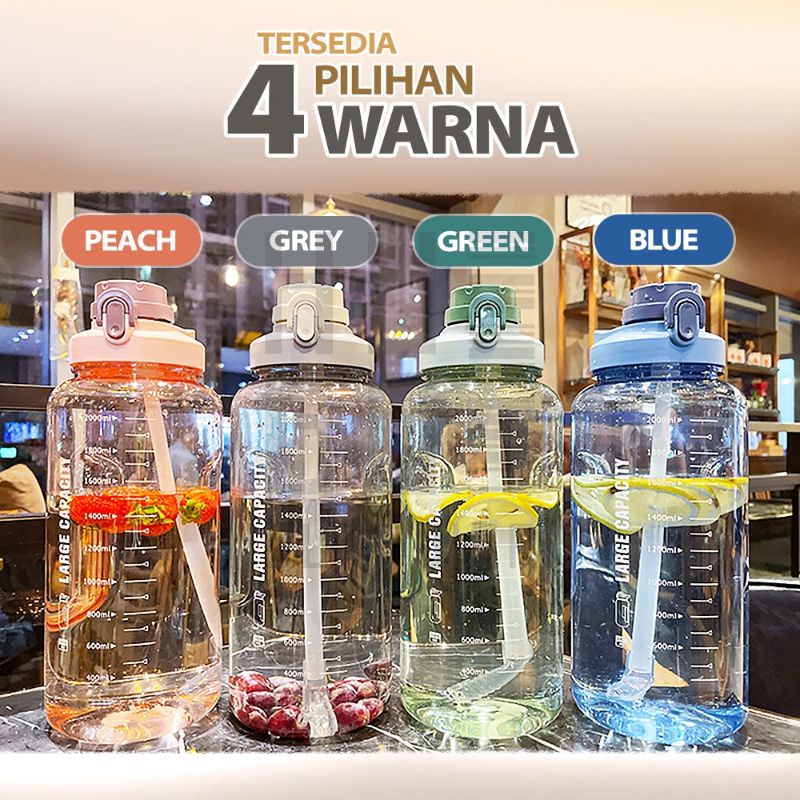 Botol Minum Besar Jumbo Traveling Seliya 2.4 LITER BPA Free / TEMPAT Minum Seliya 2  LITER BPA Free