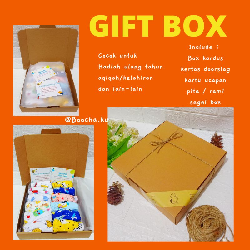 

GIFT BOX / KEMASAN KOTAK KADO / KADO LAHIRAN ULANGTAHUN AQIQAH