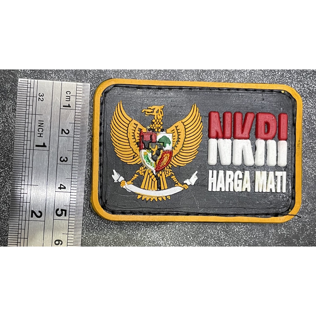 Patch NKRI Harga Mati - Patch Velcro NKRI - Prepetan Garuda -  Velcro Karet