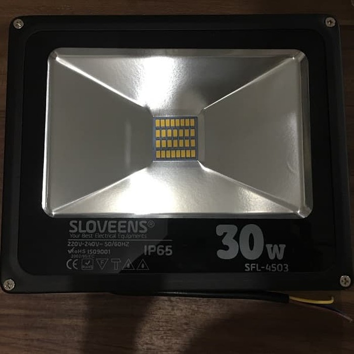 Sorot LED Outdoor Kuning Warm White 3000K SMD Waterproof 30W