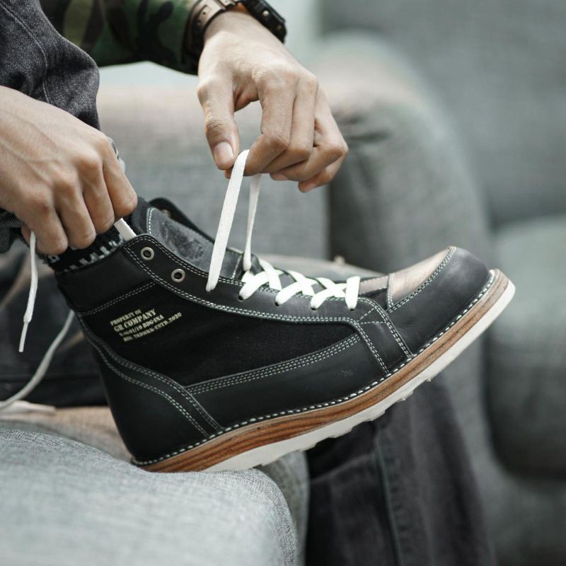 GR Company | Sepatu Boots Pria - OPHIR BLACK
