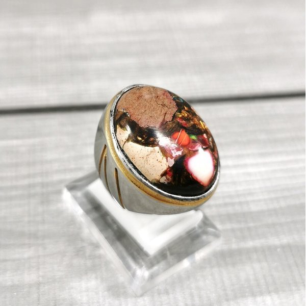 CINCIN BATU AKIK NATURAL PIRUS PYRUS PANCAWARNA AFRIKA LANGKA HIGH QUALITY FULL COLOR Ist 14