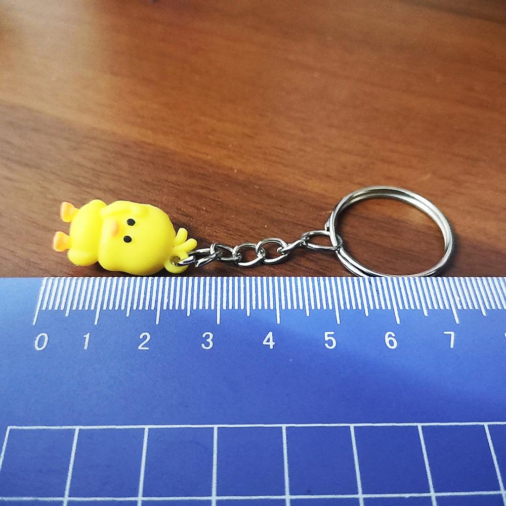 [Elegan] Gantungan Kunci 5 Pcs Bebek Kuning Kecil Lucu Kartun Key Rings