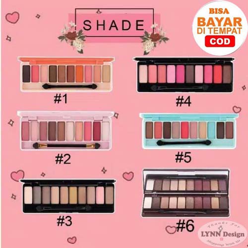 LAMEILA 10 COLORS EYESHADOW PALETTE PLAY COLOR_Cerianti