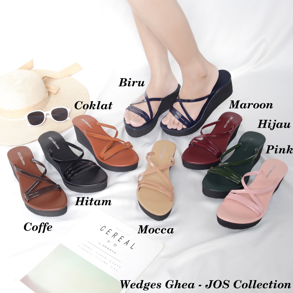 Sandal Wedges Wanita Hak Tinggi 7 cm - Ghea by JOS Collection