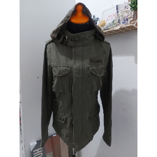 PRELOVED JAKET JEANS PARKA ARMY