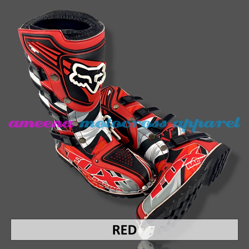 Sepatu Trail Fullprint - Sepatu Motocross Besi - Sepatu Trabas - Sepatu Boots - Sepatu MX - 001