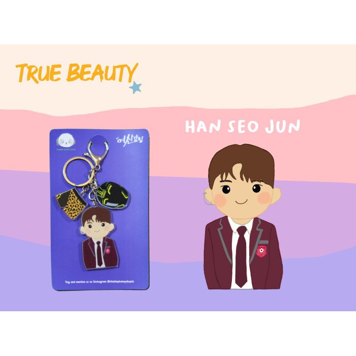 Gantungan Kunci Akrilik True Beauty Han Seo Jun Fan Art Hwang In Youp Acrylic Keychain Kdrama Series