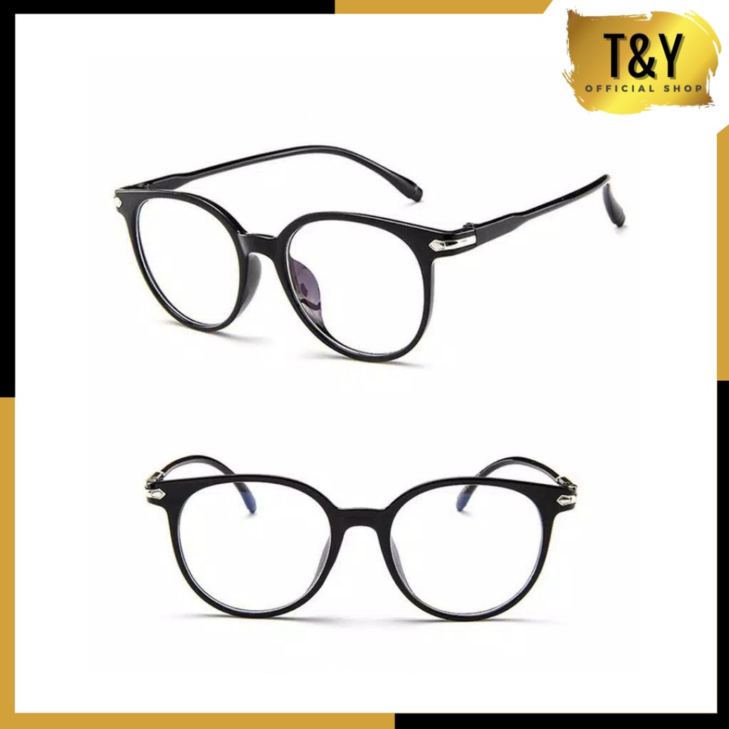 T&amp;Y KACAMATA ANTI RADIASI KACA MATA 15959 Wanita  Pria Frame Sunglasses Lensa Transparan impor