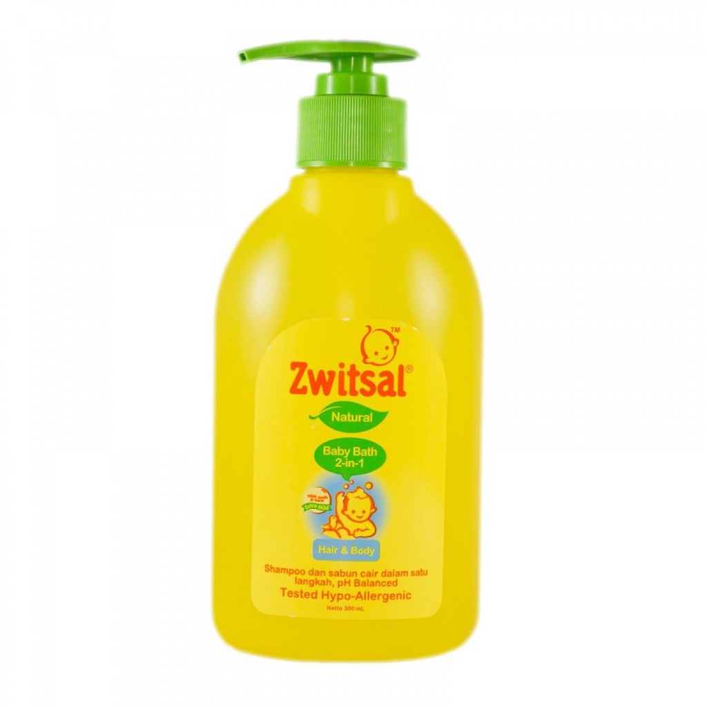 Zwitsal Baby Hair &amp; Body Wash 300ml Pump