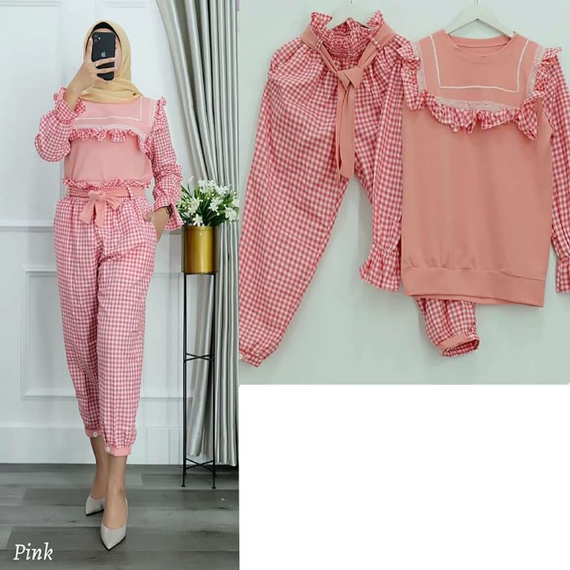 Viozy set stelan baju fashion wanita remaja