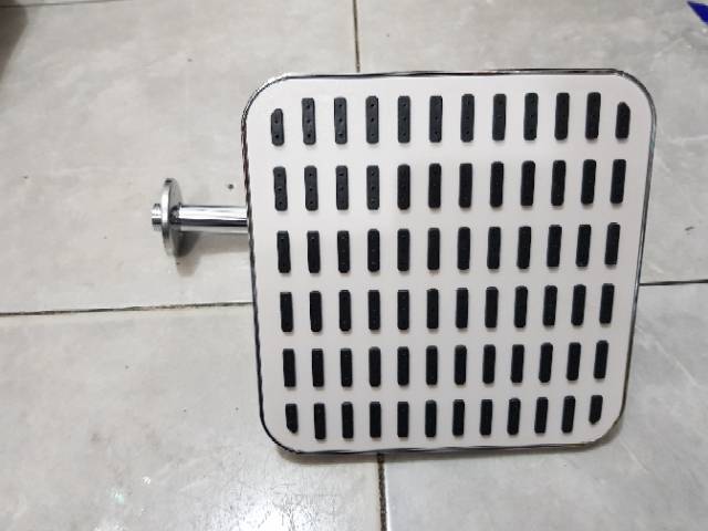 Paket wall shower tanam 8in stainless + stop kran tanam kuningan