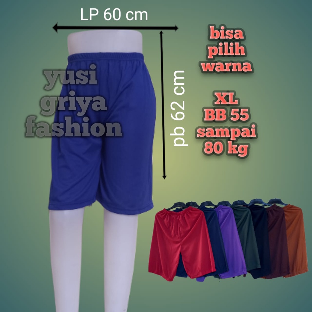 Celana Pendek jumbo Bawah Lutut dalaman rok dan gamis wanita remaja dan dewasa clana leging tragging