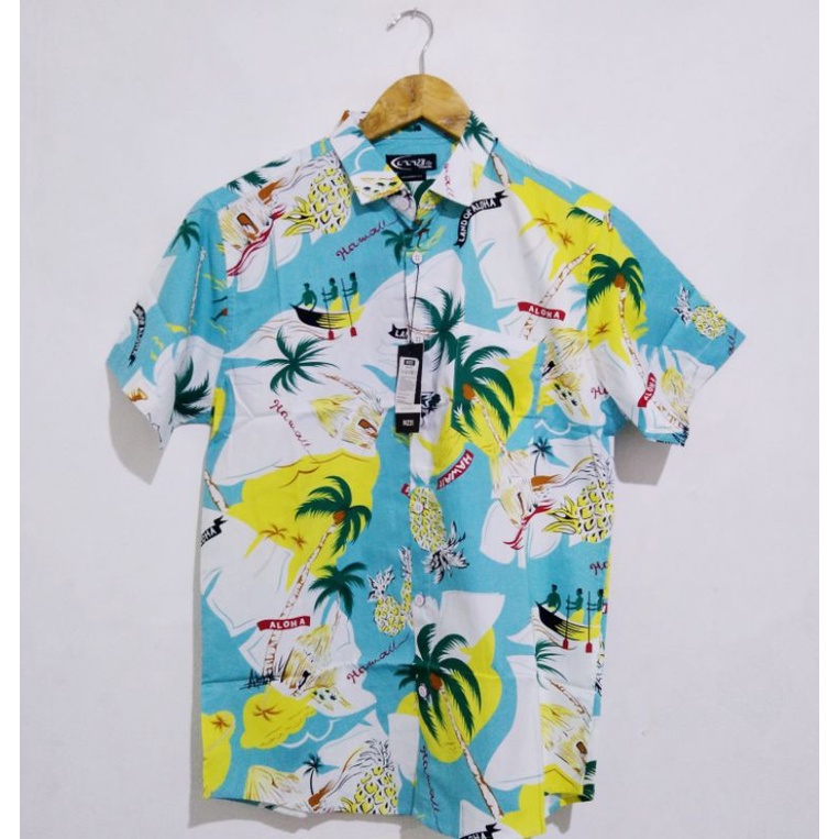 Kemeja Printing Motif Hawai/Pantai M231 Original Branded