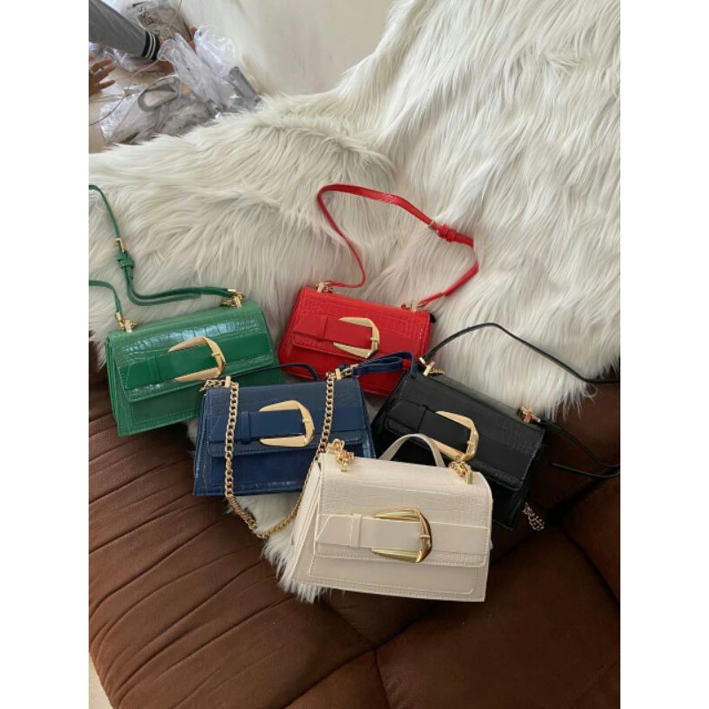 PEDRO SYALMAN CROCO SLING SHOULDER