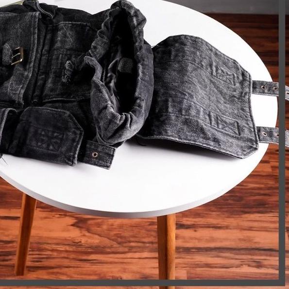 TERLARIS.. ✢lyg【 FENNEL | TAS RANSEL DISTRO DENIM BLACK WASH SERIES TERBARU