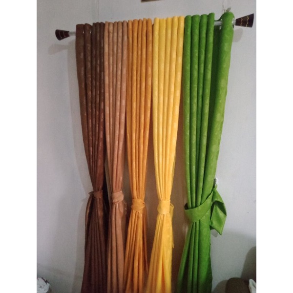 Hordeng jendela Gordeng pintu ordeng kaca minimalis deng lobang ring 10 atou 5 gelebung / lipatan de