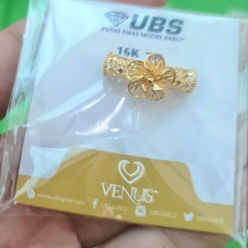 Charm mainan gelang pipa pendek bunga lucu UBS kadar 16K 700