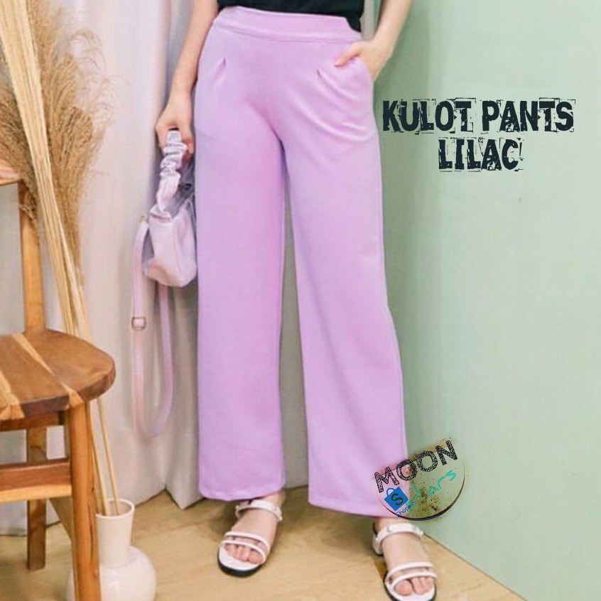 CULLOTS PREMIUM ✅ SIZE L-4XL 45-85kg BIG SIZE Ready | Tebal & Nyaman Scuba Premium Grade S | Warna Varian Cantik Anggun | Shopee COD-Lilac Soft