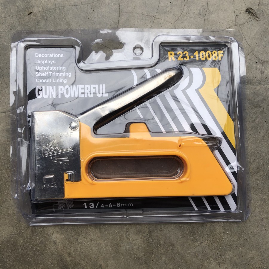 

Staples tembak hekter gun untuk reparasi jok motor mobil banner