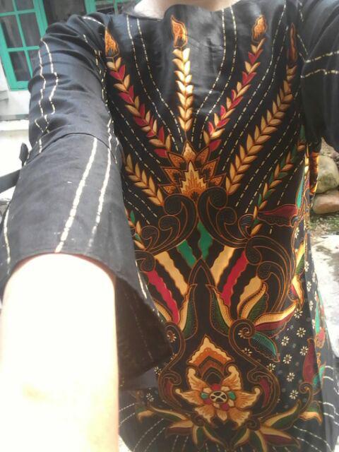 Terlaris !! Couple Batik Keluarga Sarimbit Batik Modern Motif Prasasti Kuning