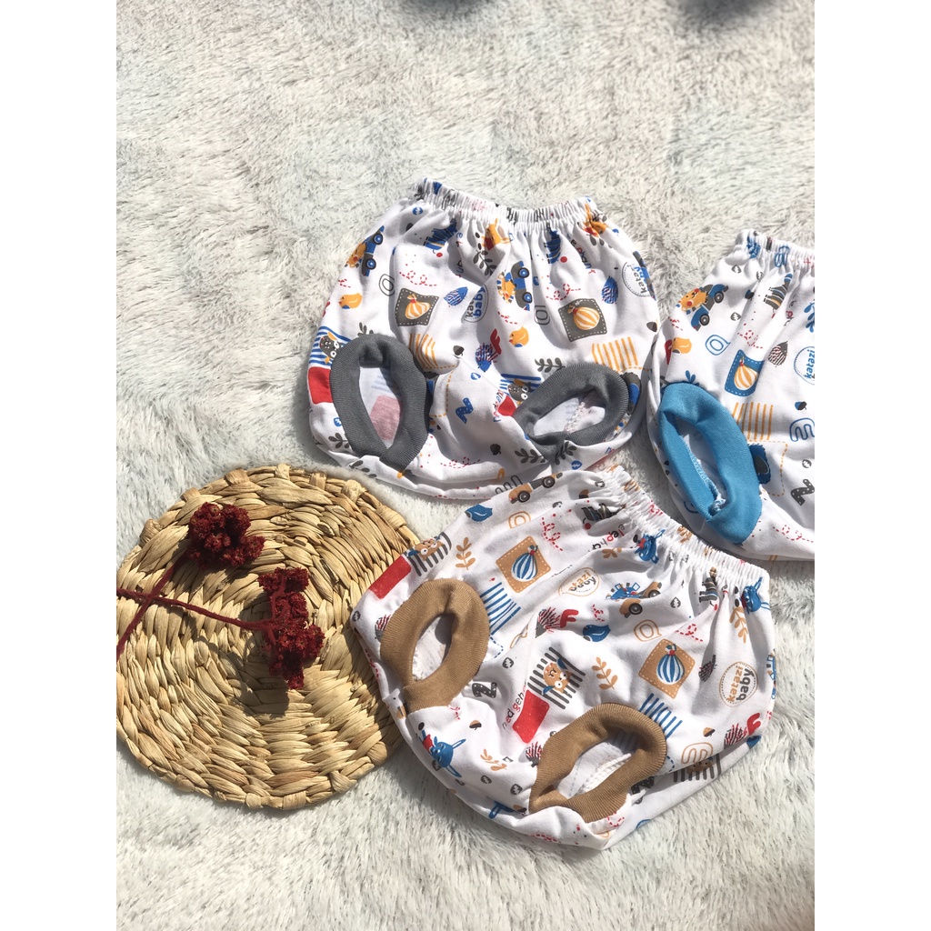 [CPOPPL002] 3 Pcs Celana Pop Bayi Celana Pendek Bayi Newborn Umur 0 - 6 Bulan