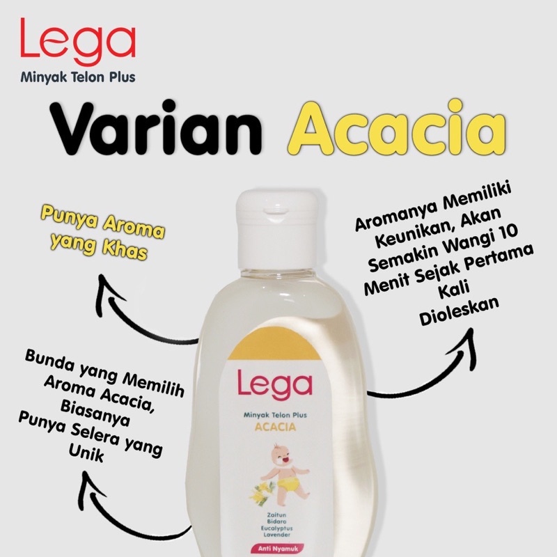 LEGA Minyak Telon Plus Varian Rose, Acacia, dan Aster 70ml