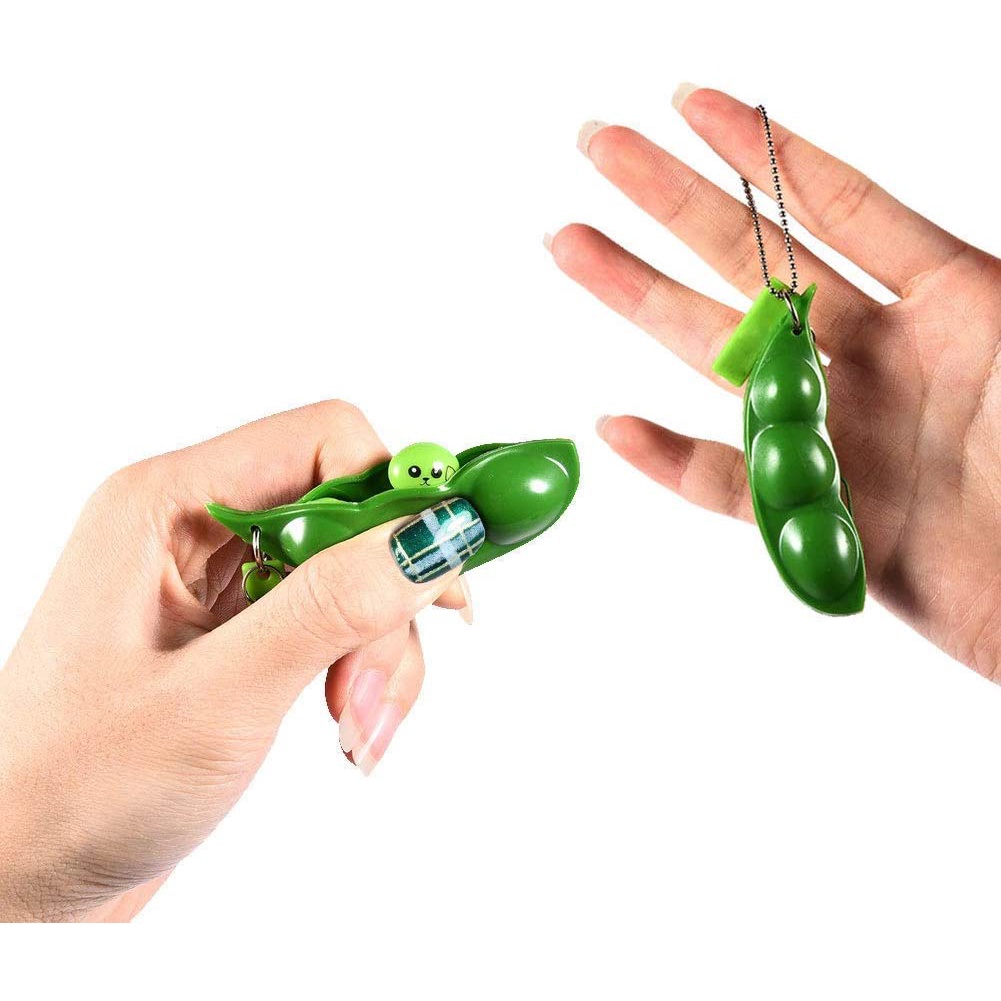 Gantungan Kunci Bentuk Kacang Kedelai Edamame fidget toys mainan antistress lucu