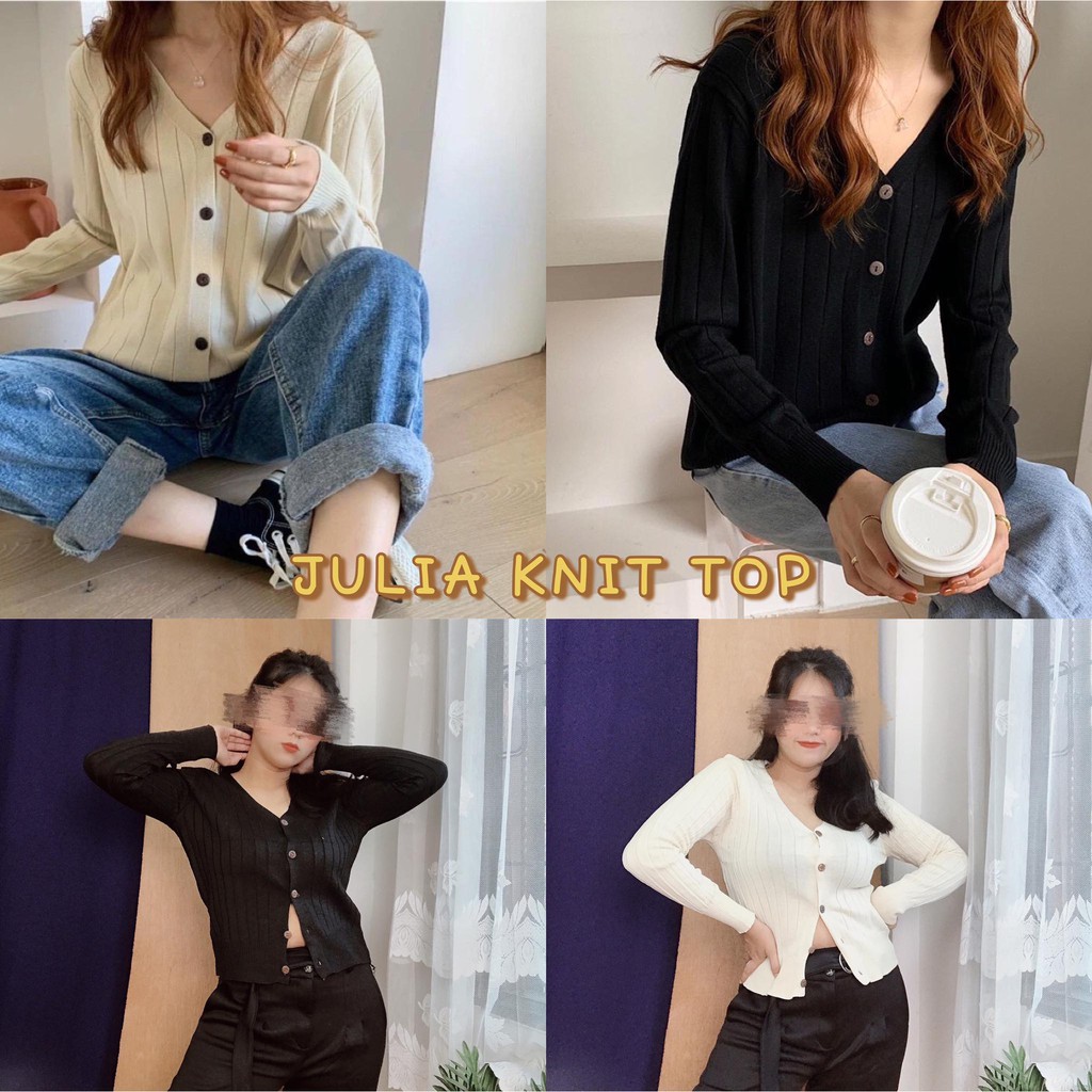 MAJOMER ® | JULIA KNIT TOP - CARDIGAN RAJUT IMPORT