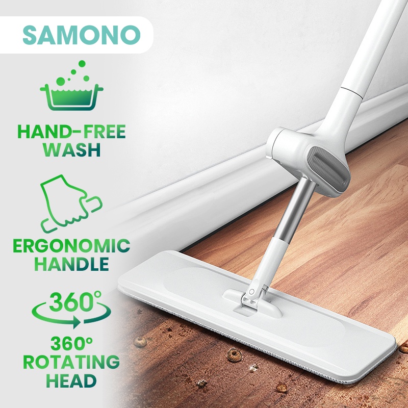 (ORI)- BONBOX Samono BCT701/SCM002 Alat Pel Lantai Ultra Mop Hand-Free Wash Rotasi 360 Derajat Ergonomic Handle Murah