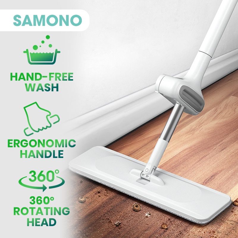 (ORI)- BONBOX Samono BCT701/SCM002 Alat Pel Lantai Ultra Mop Hand-Free Wash Rotasi 360 Derajat Ergonomic Handle Murah