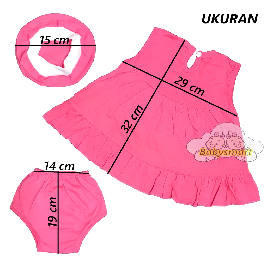 Babysmart - Setelan Baju bayi Perempuan + TOPI motif KUPU FAMILY usia 0 - 12 bulan / Pakaian anak Ce