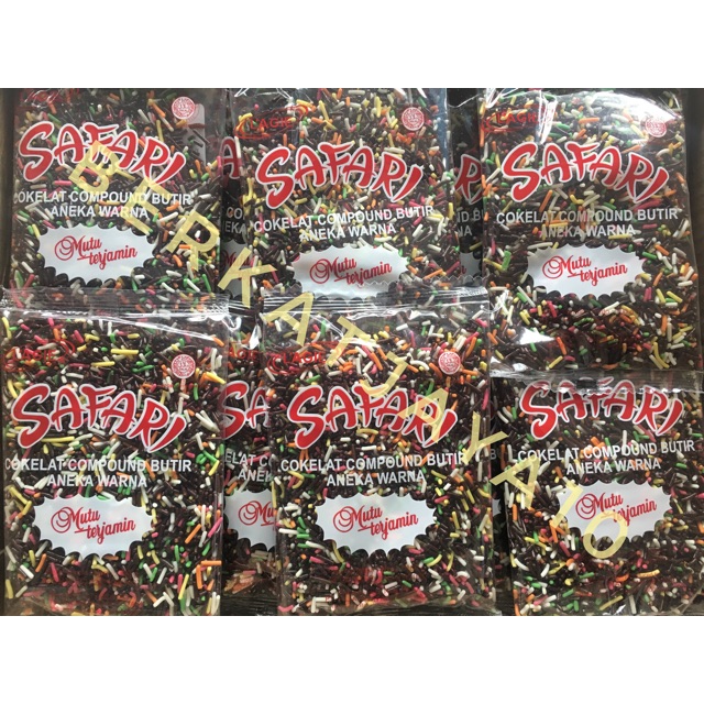 MURAH Meses Coklat WARNA WARNI SAFARI dari LAGIE 100 Gram Cokelat Butir