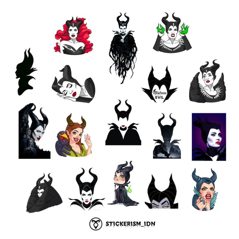 

STICKER / STIKER MALEFICENT TAHAN AIR [ISI 17 PCS]