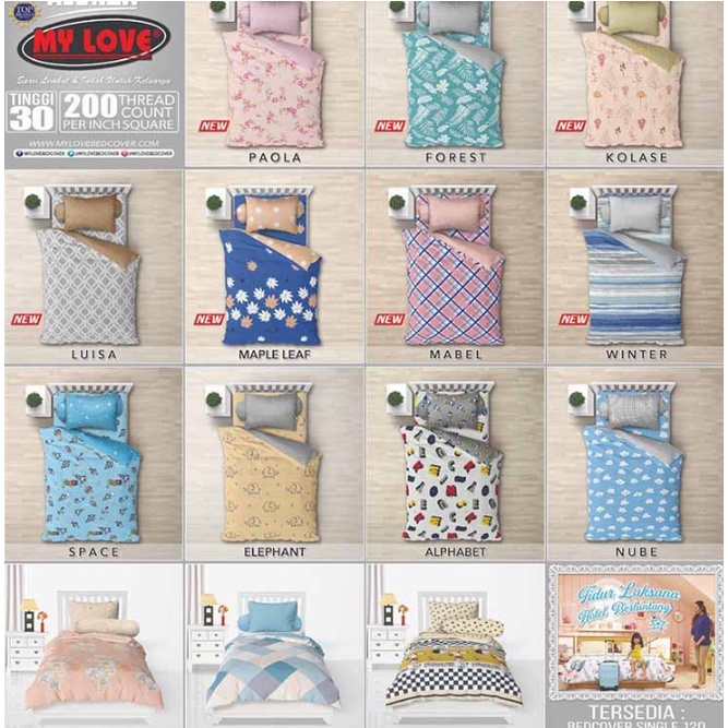 ❤ IJN ❤ Sprei My Love 120x200 New Motif Mickey ( Single size ) Tinggi 30