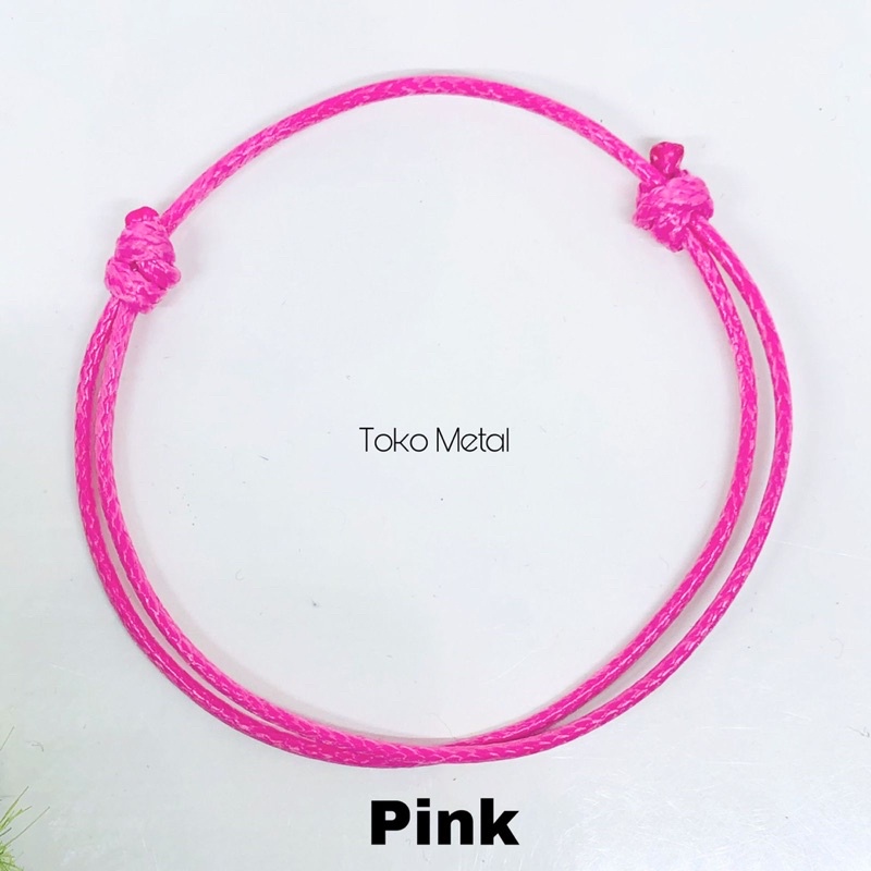 Gelang Tali Kulit Wanita Simpel Variasi warna [ Toko Metal ]