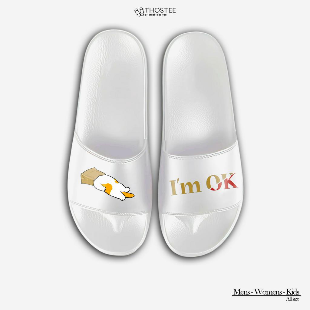 Sandal Slide White Phylon Design IM OK RajaKpop