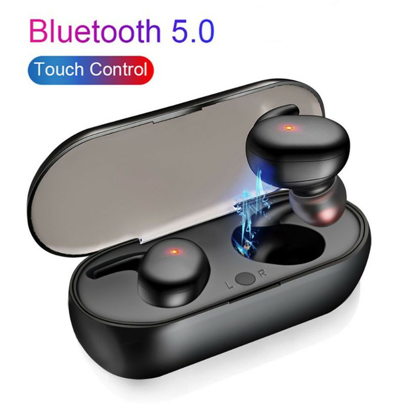 (COD) 4 TWS Bluetooth Headset Bluetooth TWS Dengan Mikrofon 5.0 Earphone Bluetooth TWS HiFi Stereo Waterproof Earbuds Wireless Earphone Headset with Mic Headphone