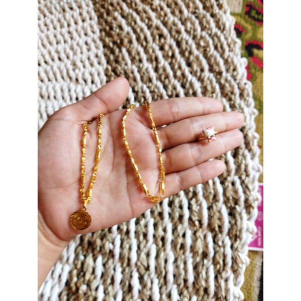 set perhiasan anak(koin 91) kalung + gelang + cincin