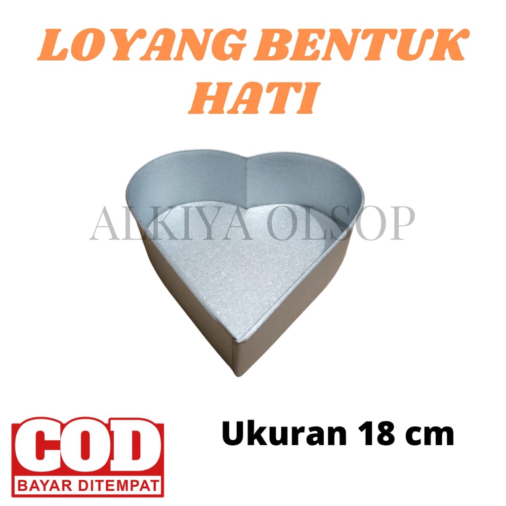 loyang kue bentuk hati loyang hati dengan ukuran 18,20,22cm tinggi 6cm di jual satuan dan set