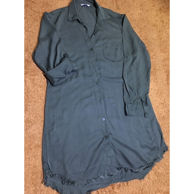 H&M tunik army / kemeja wanita