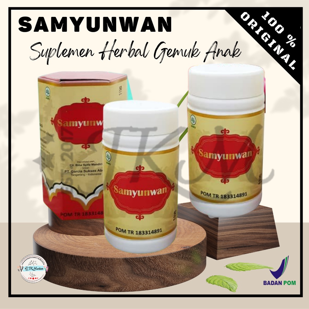 SAMYUNWAN BPOM DE SAMYWAN(SAMYIUWAN) 50CAPSUL SUPLEMEN PENINGKAT NAFSU MAKAN SUPLEMEN PENGGEMUK DESAMYWAN