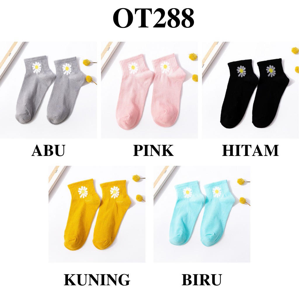 OT288 - KAOS KAKI WANITA PRIA KAOS KAKI FASHION KAOS KAKI ANKLE KAUS KAKI MURAH IMPORT COD-1