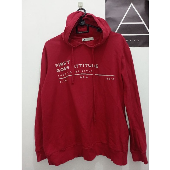 PRELOVED BRANDED MURAH Produk bekas pakai Hoodie 10pm Merah masih bagus(kode. 11)